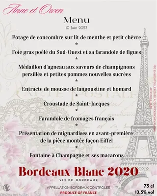 Étiquette personnalisée — Mariage